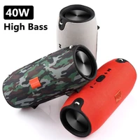 40w high power portable bluetooth speaker subwoofer tws outdoor column waterproof super bass music center tf aux fm caixa de som