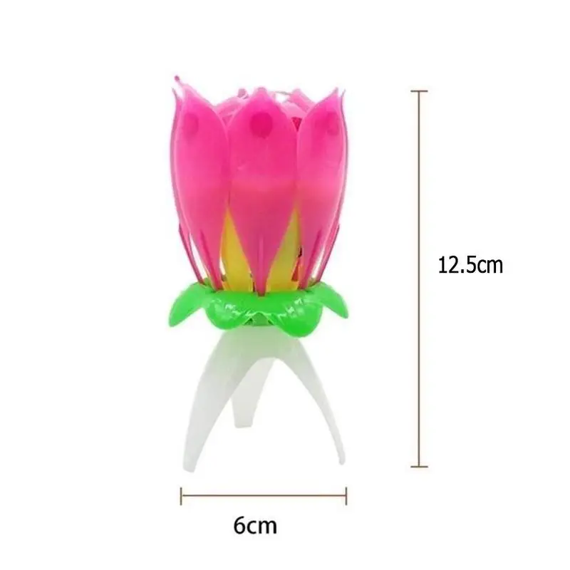 

Creative Innovative Party Cake Candle Musical Birthday Candle Gift DIY Light C Party Flower Rotating Decoration Happy Z2J7