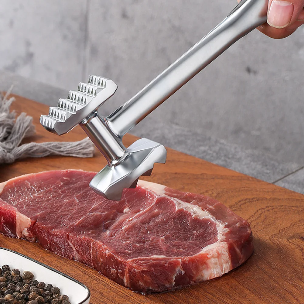 

Zinc Alloy Double-Sided Loose Meat Hammer Pork Chop Steak Hammer Loose Tender Meat Minced Meat Hammer Kitchen Baking Tools