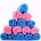 100 шт. одноразовые пластиковые толстые наружные дождевые дневные ковровые покрытия, синие водонепроницаемые чехлы для обуви