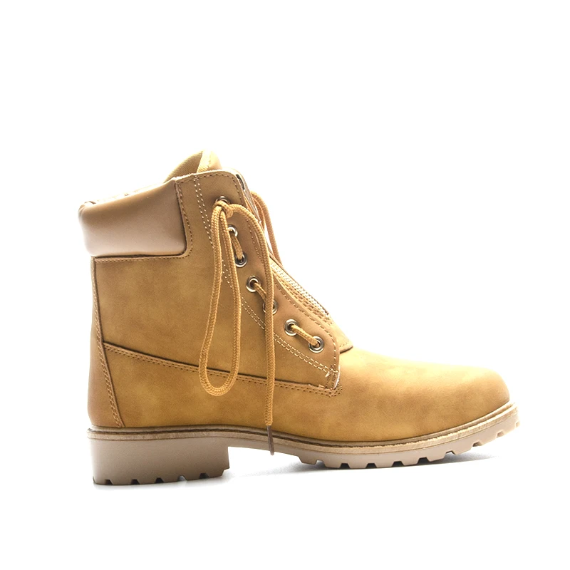 Fujin/Новые розовые женские ботинки Сезон осень Повседневные однотонные ботильоны