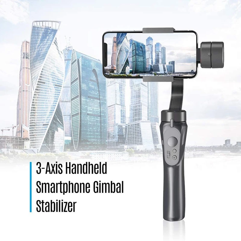 

H4 Handheld Gimbal Stabilizer 3 Axis Video Recorder Holder Action Camera Face Tracking Smartphone Stabilizer with Stand