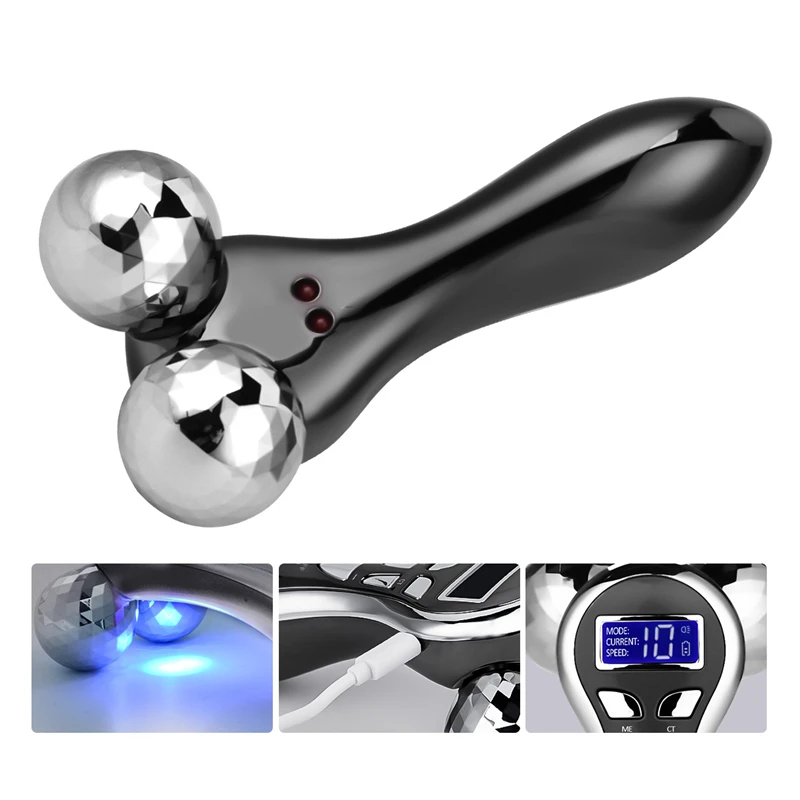 Роликовый массажер для лица 4D V подтяжка кожи лифтинг укрепляющий всего тела