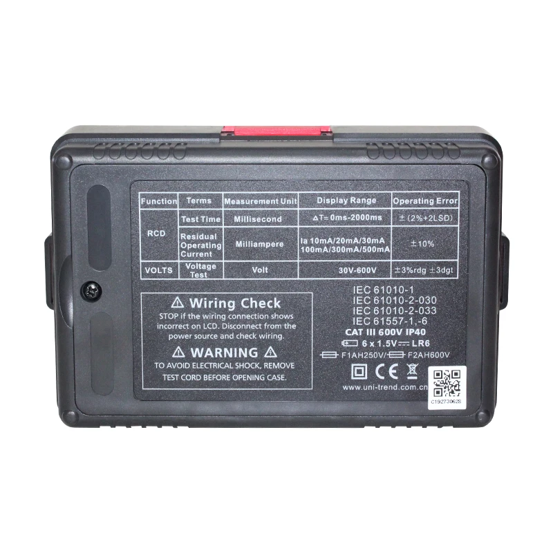 Uni t UT582 + цифровой RCD (ELCB) тест er Переключатель защиты от утечки Тест er/Авто пандус