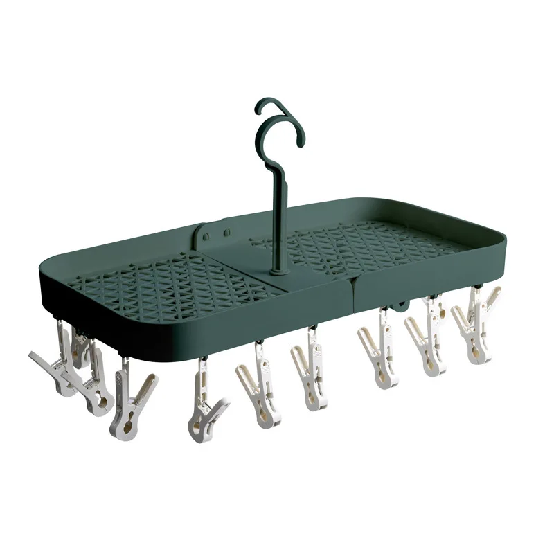 

Household Folding Hangers, Multi-clip Socks, Inner Hangers, Multifunctional Hangers, Storage Dormitory Balcony Drying Racks