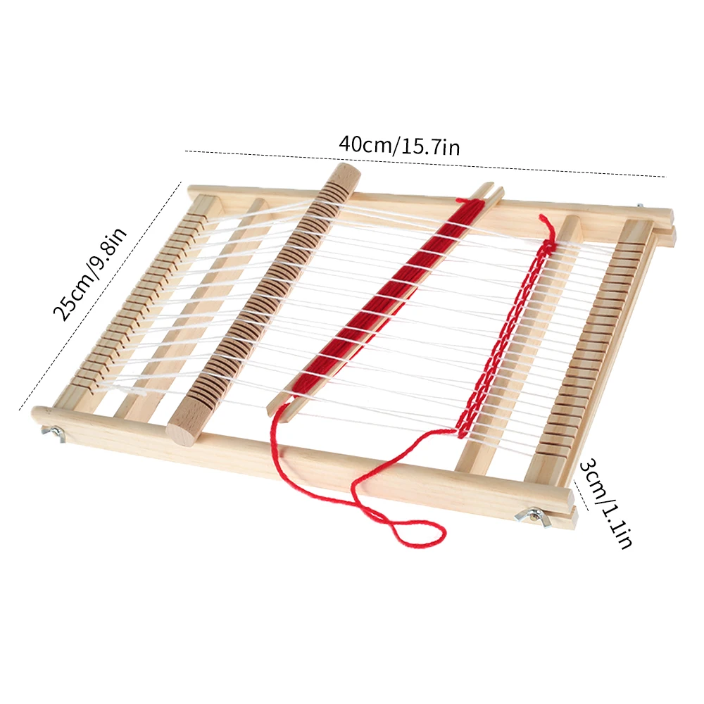 

Wooden Loom Toys Children Weaving Machine Intellectual Development Toy DIY Hand Knitting Wool Loom Handcraft Kids Weaving Toys