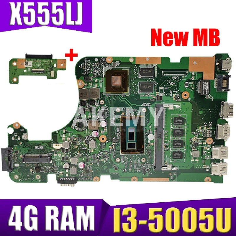 

X555LJ MAIN_BD._4G/I3-5005CPU/AS 2GB-GPU mainboard REV 3.6 For Asus X555LJ LB X555LF X555LD X555L VM590L laptop motherboard