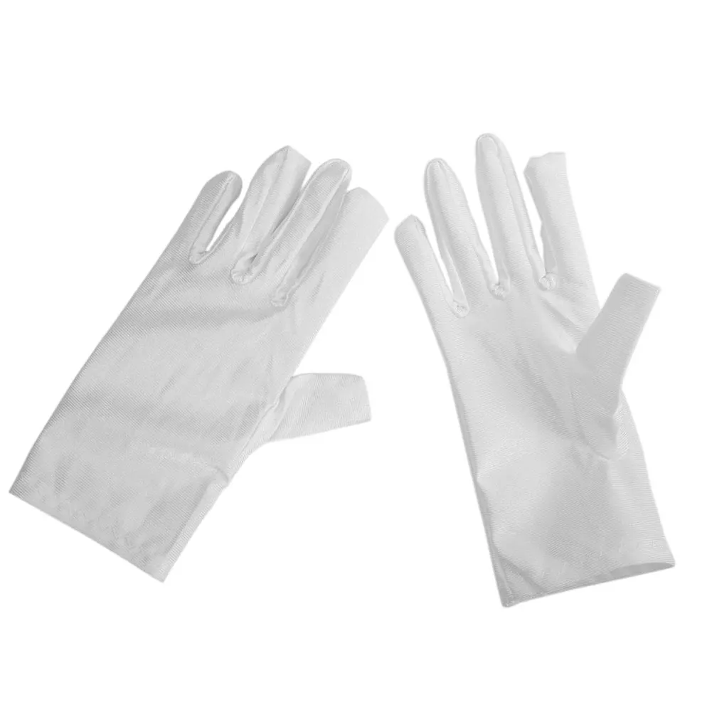 1 пара атласные эластичные детские перчатки с цветочным принтом|Перчатки и