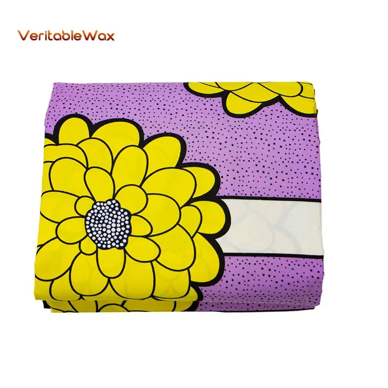 

Ankara Fabric Africa Real Wax Print Tissus African Veritable Wax High Quality 6 Yards/lot African Fabric For Party Dress FP6291
