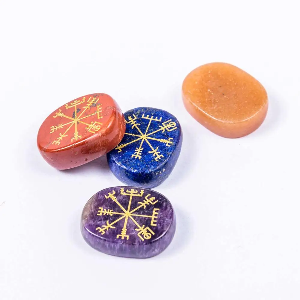 Викинги Vegvisir компас Руна Бог войны натуральный кристалл рейки предохранитель