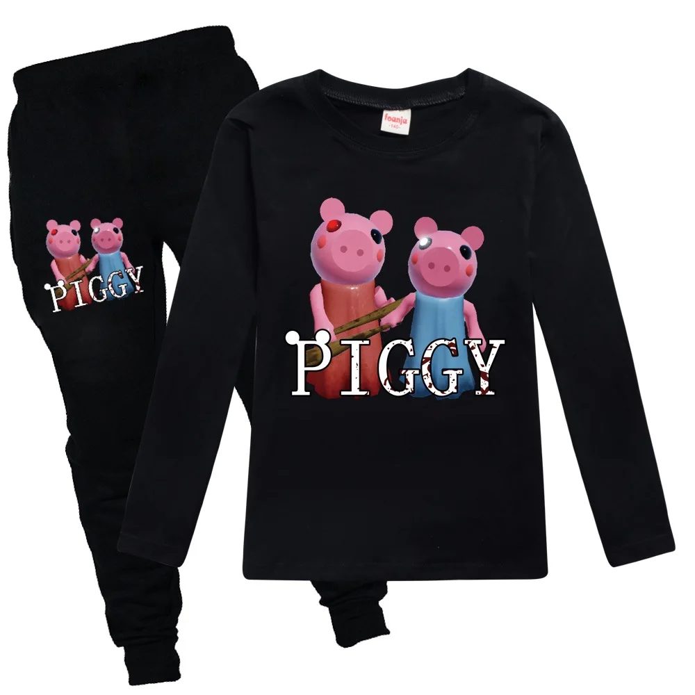 

Новинка 2021, хлопковый новый детский спортивный костюм, комплекты осенней одежды, детская одежда для мальчиков и девочек ROBLOXing, детские футбо...