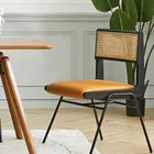 Обеденный стул из древесины в нордическом стиле, мебель для дома, обеденный стул из ротанга, минималистичный Современный Креативный стул со спинкой для дома, дизайнер