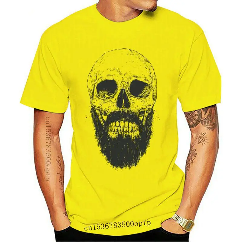 

Design T Shirt uomo La Barba Non Morto Impressionante Cranio Disegno Tee