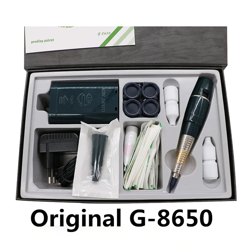 green Тайвань G8650 машина татуировки перманентный макияж комплект Гигантская Солнечная татуировка машина с батареей тату машина полная татуировка - Цвет: green