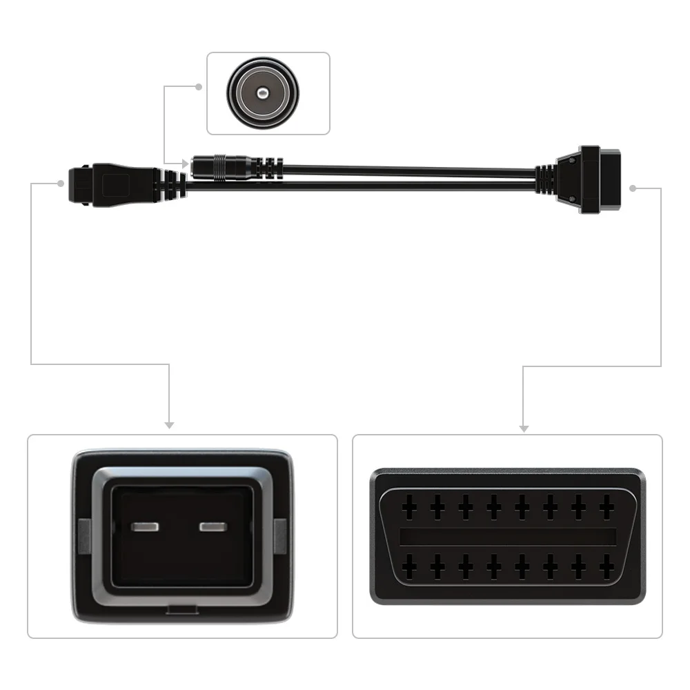 OBD для PSA-2Pin V2 кабель OBD2 упаковки пищевых продуктов 2Pin 16Pin разъем audi Американская