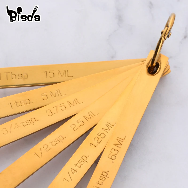 Набор мерных ложек для выпечки торта 6 шт. ложка сахара золотые мерные чашки