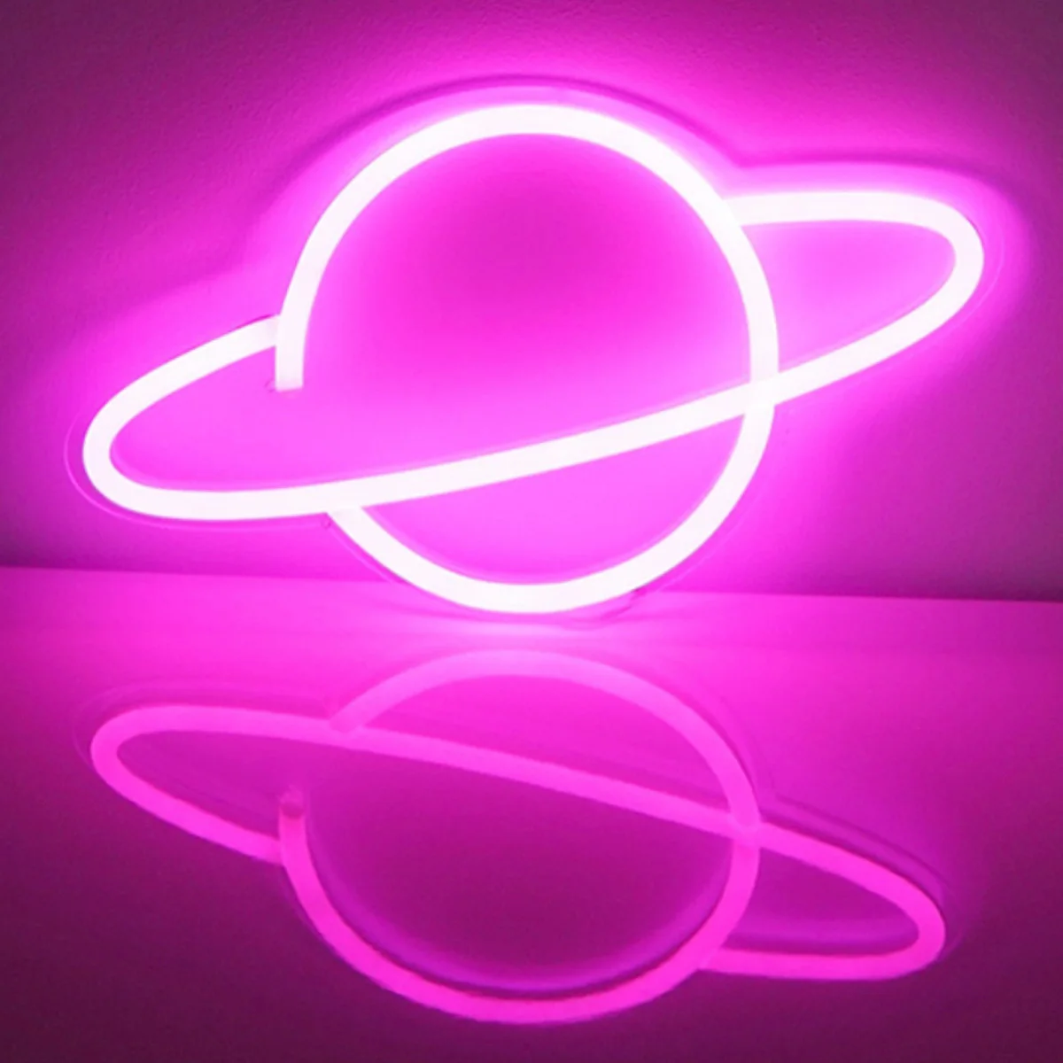 

Светодиодный неоновый светильник планета стены искусства подвесной светильник s светодиодный неоновые знаки питаемые через USB порт Спальн...