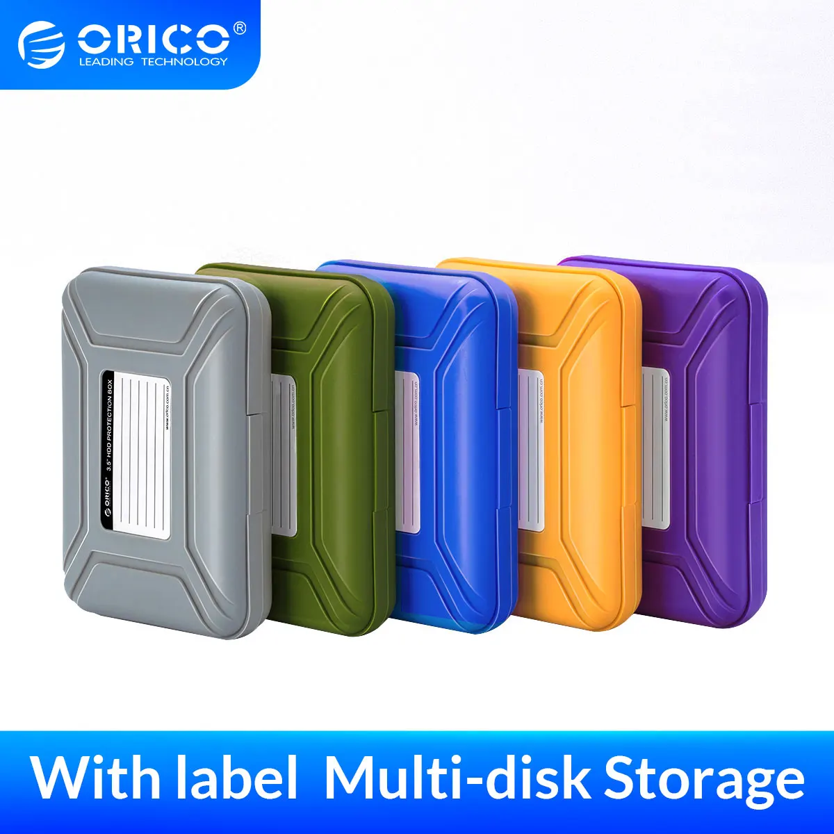 

ORICO 3.5 Inch Hard Drive Bags & Case HDD Single pack Protective Moisture-proof Storage Box for HDD