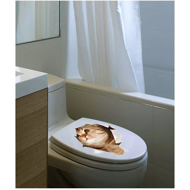 Мульти Стиль 3D кошка обои украшения ванная комната туалет гостиная домашний фон