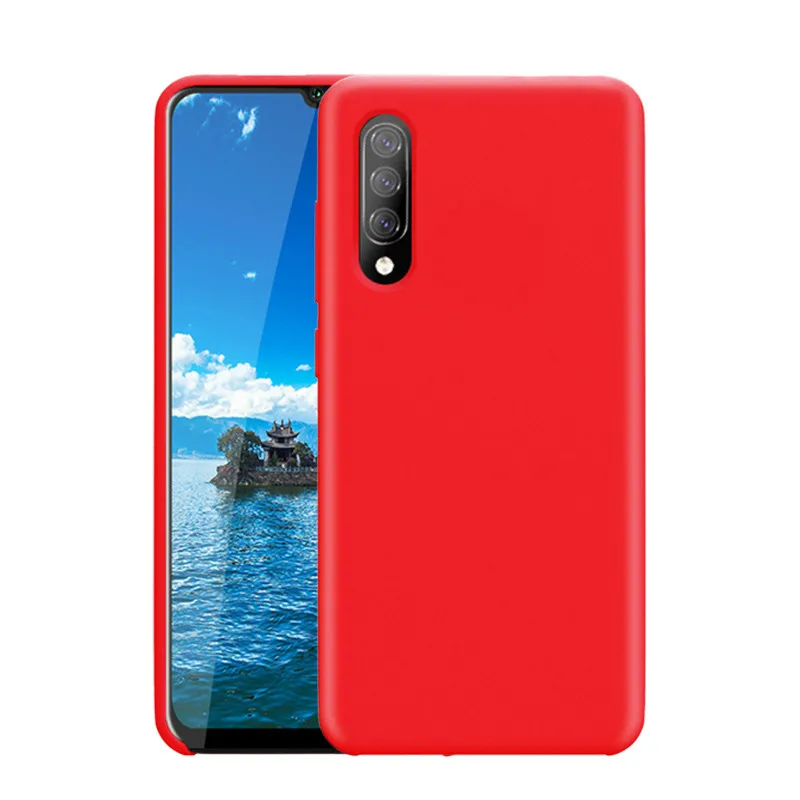 Красный Чехол для samsung A50 A40 чехол Официальный Высокое качество силиконовый чехол для samsung Galaxy A10 A20 A30 A40 A50 A70 чехол Крышка - Цвет: Красный