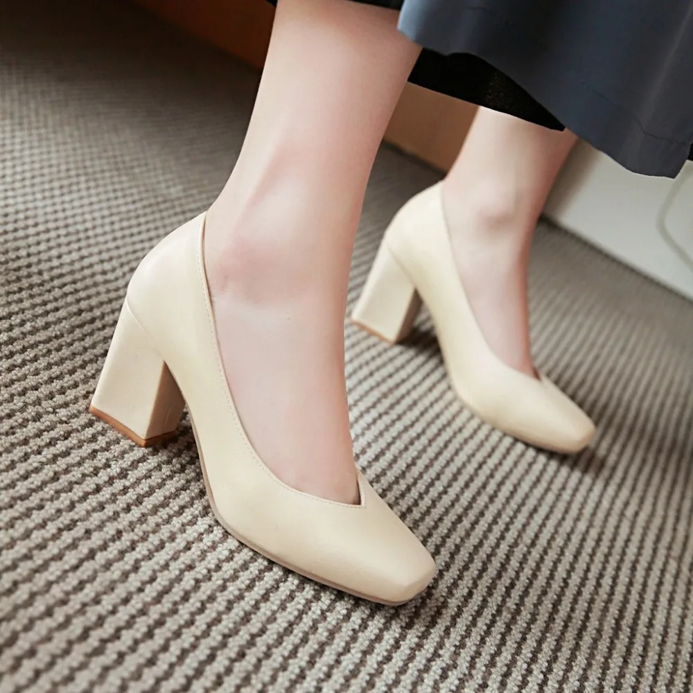 Классические модные офисные вечерние туфли-лодочки на высоком каблуке Женская