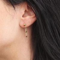 14k gold filled chain earrings gold ball earrings handmade korean jewelry brincos minimalism pendientes earrings for women