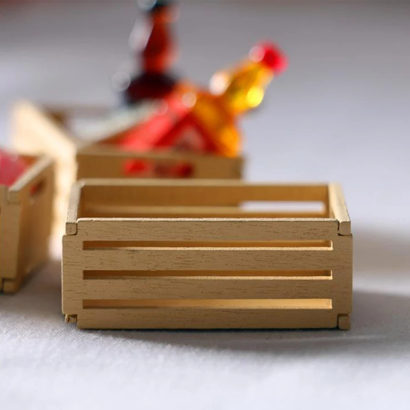 

1/12 Dollhouse Miniature Accessories Wooden Frame Simulation Storage Model Toys