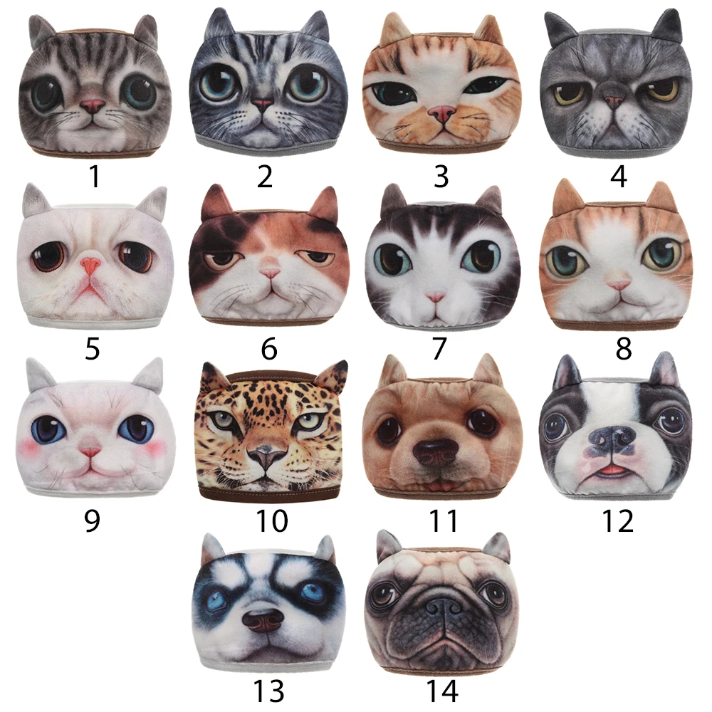 Пылезащитная маска для рта с 3d-изображением животных противозапотевающий и