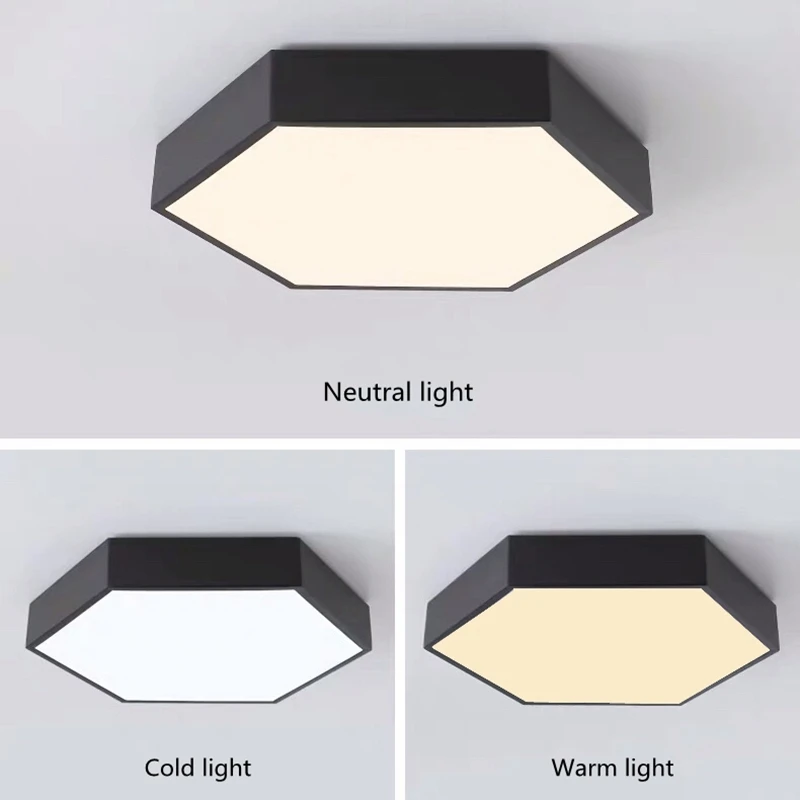 LED Ceiling Lights for Living Room light Lamp Bedroom Balcony hexagon Macaron Colors Fixture Surface Mount | Лампы и освещение