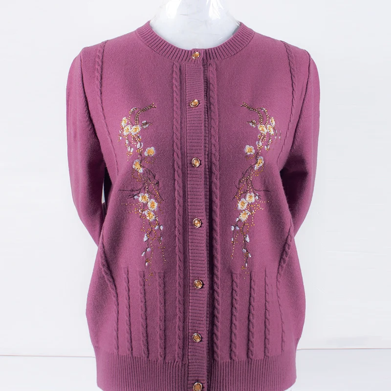 WSYORE большой размер толстый женский свитер пальто осень и зима бабушка свободного