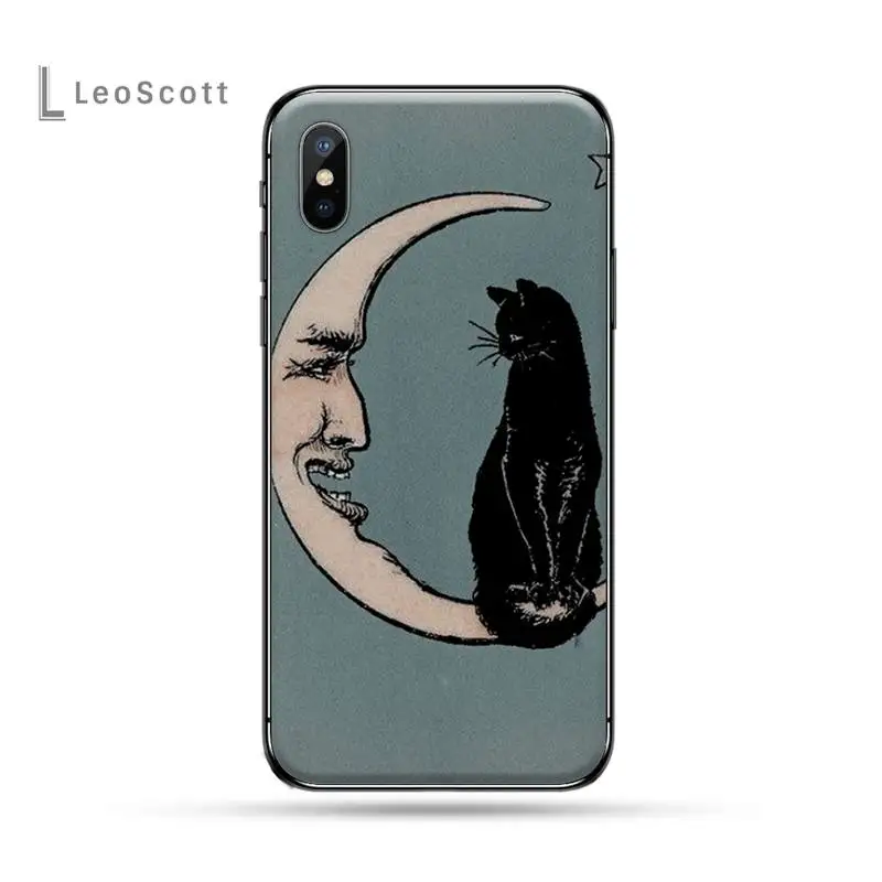 

Witches moon Tarot Mystery totem Phone Case for iPhone 11 12 pro XS MAX 8 7 6 6S Plus X 5S SE 2020 XR Anti-fall protective funda