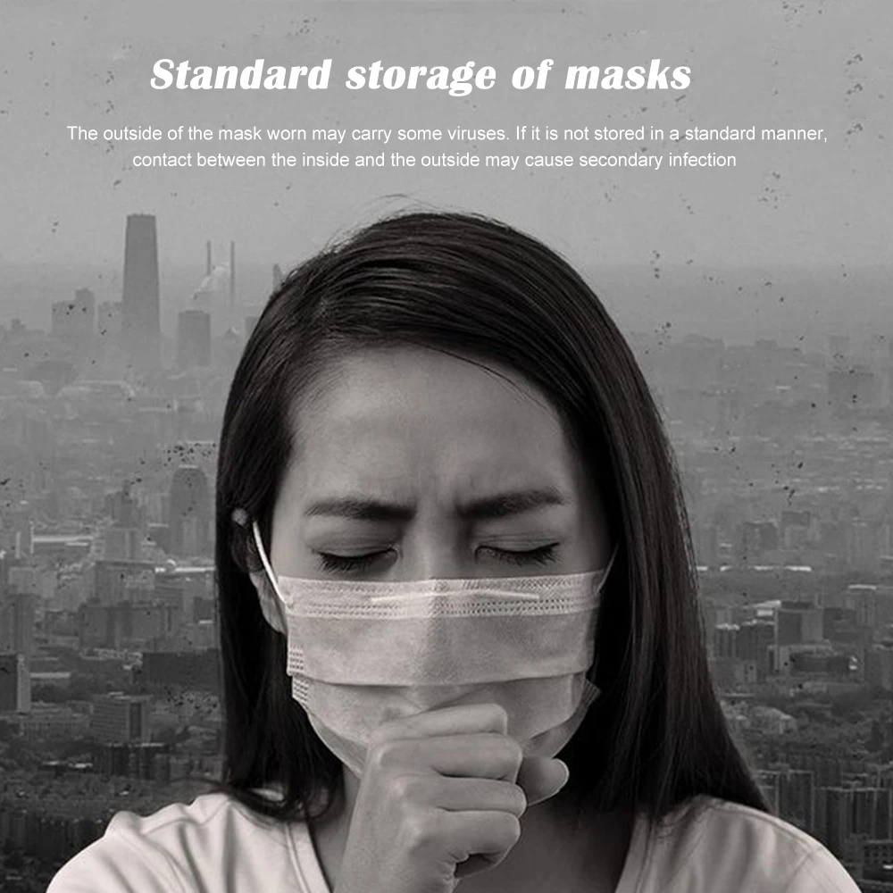 

Portable Foldable Storage Folder Storage Box Portable Anti-dust Mask storage folder