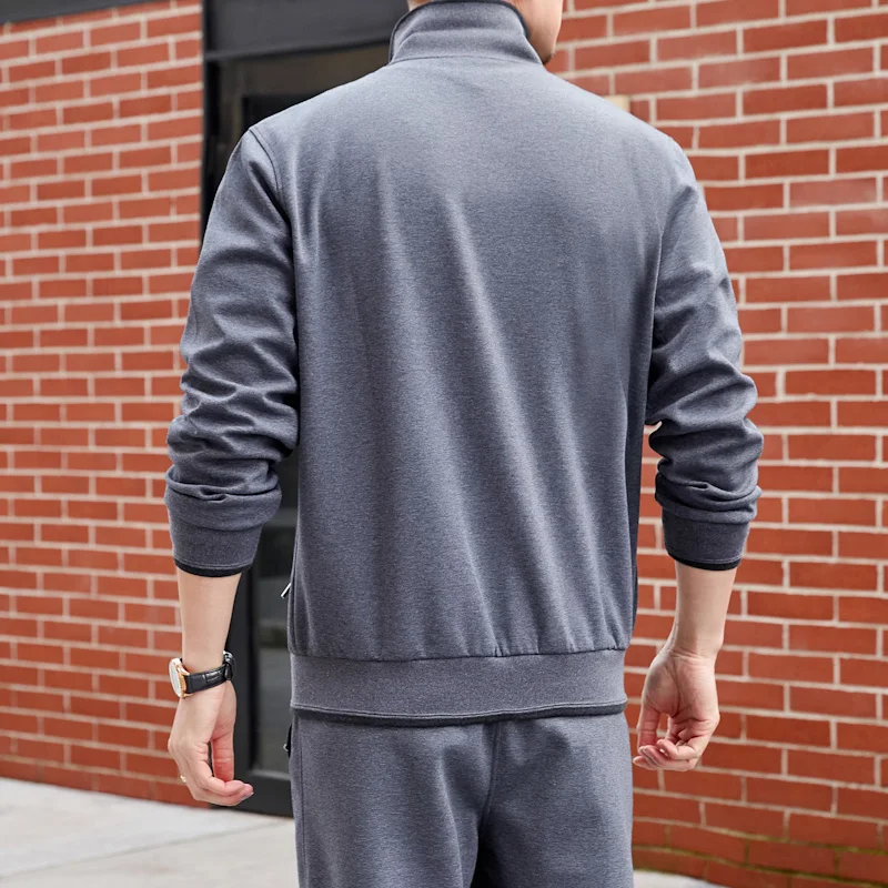 Мужской Хлопковый спортивный костюм новый комплект из 2 предметов размера плюс 8XL