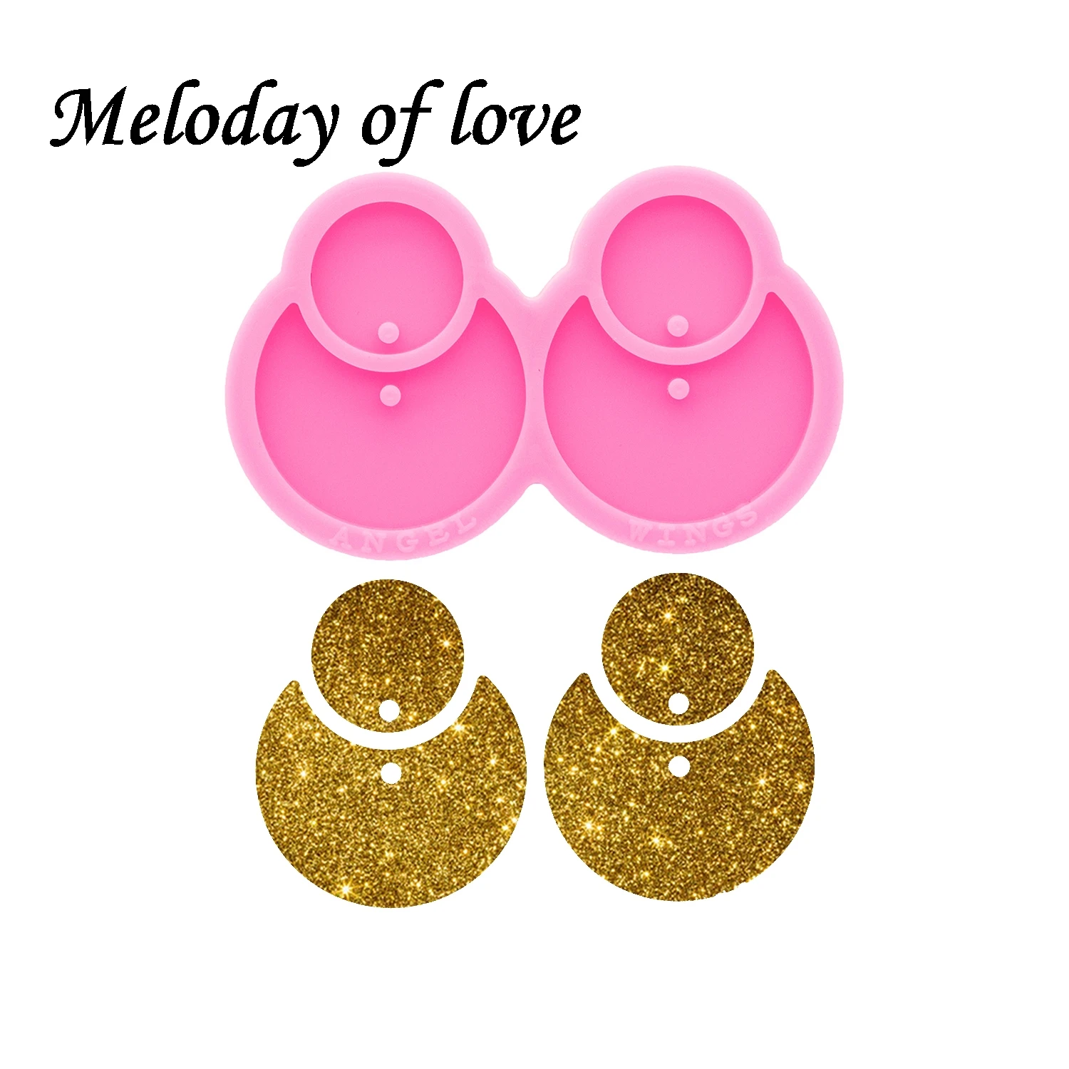 

Глянцевые круглые фотообои ручной работы для эпоксидной смолы формы для изготовления серег DY0723