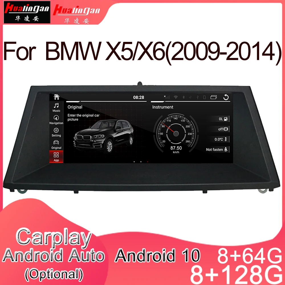 

Android 10 Car Multimedia DVD Stereo Radio Player GPS Navigation Carplay Auto for BMW X5/X6 (2009-2014) CIC System 2din
