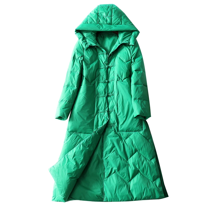 

Winter Jacket Women 2020 Long Down Parkas Womens 90% White Duck Down Jackets Ultra Light Down Coat Hooded Female Warm Loose Coat