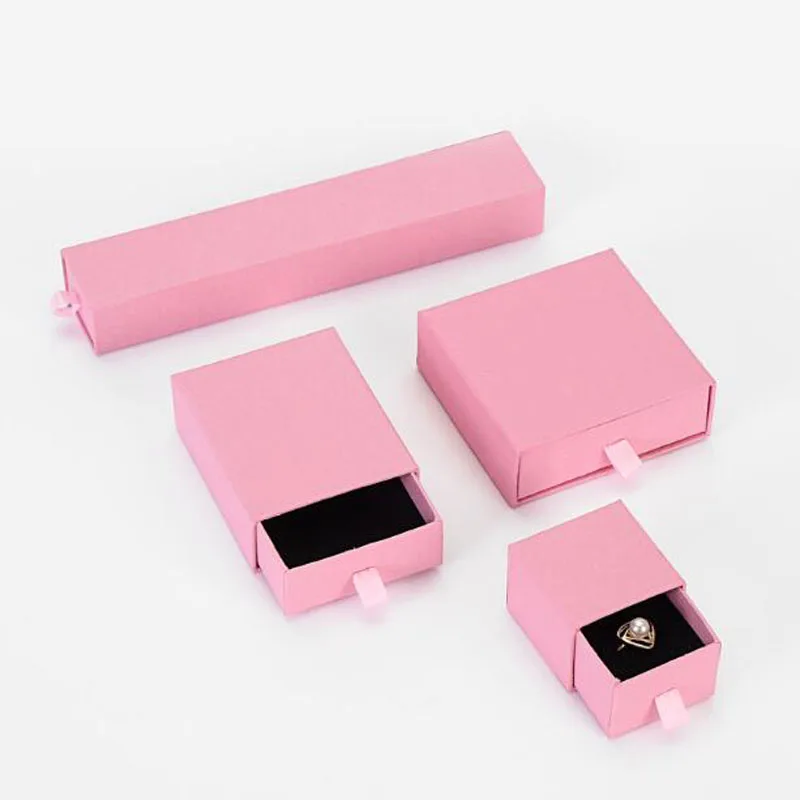 Крафт-бумага ящик стиль коробка для браслета кольцо упаковка ожерелья ювелирный