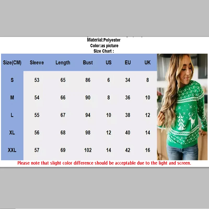 

Women Elegant Jumper Sweater Knitted Pullover Tops Coat Christmas Winter Fashion Casual Ladies Girls Warm Soft Brief Sweaters