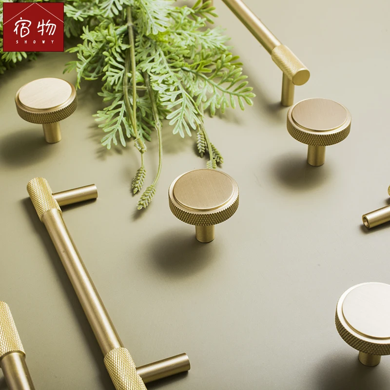 Прозрачная сетчатая латунная ручка для шкафа гардероба дверная в скандинавском