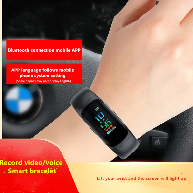 Удивительный видеорегистратор 1080P HD с цветным сенсорным экраном умные часы