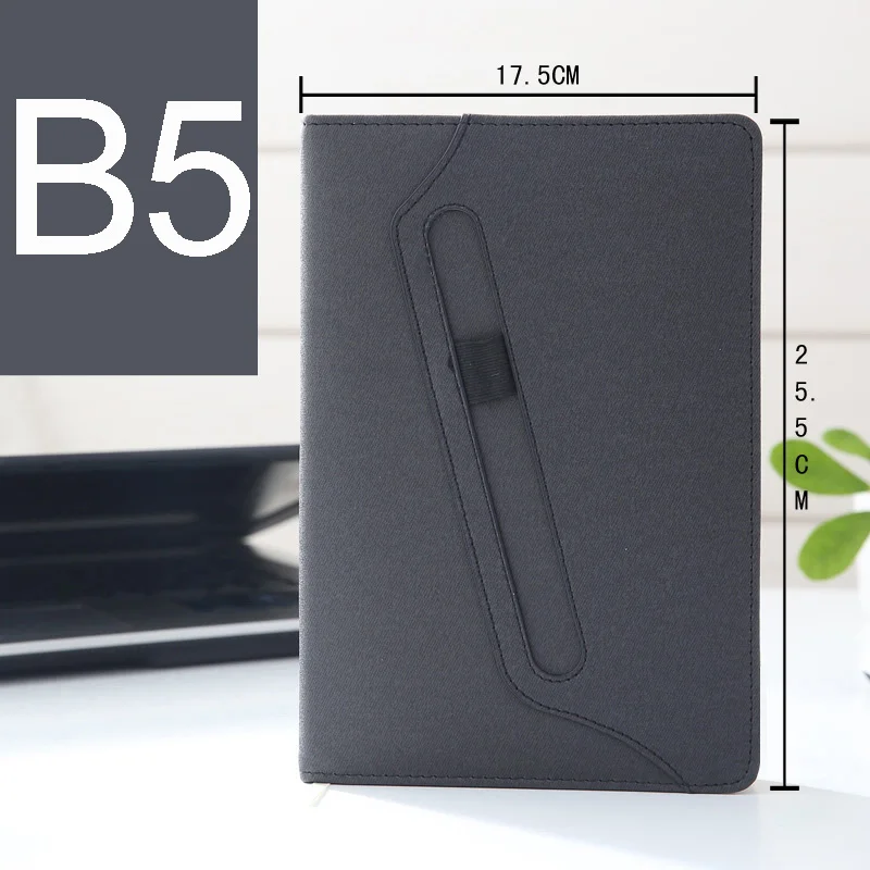 B5 Black Утолщенная записная книжка A5 B5, офисная, Школьная, канцелярская,,, ежедневник, бизнес-блокнот, кожаный дневник - Цвет: B5 Black