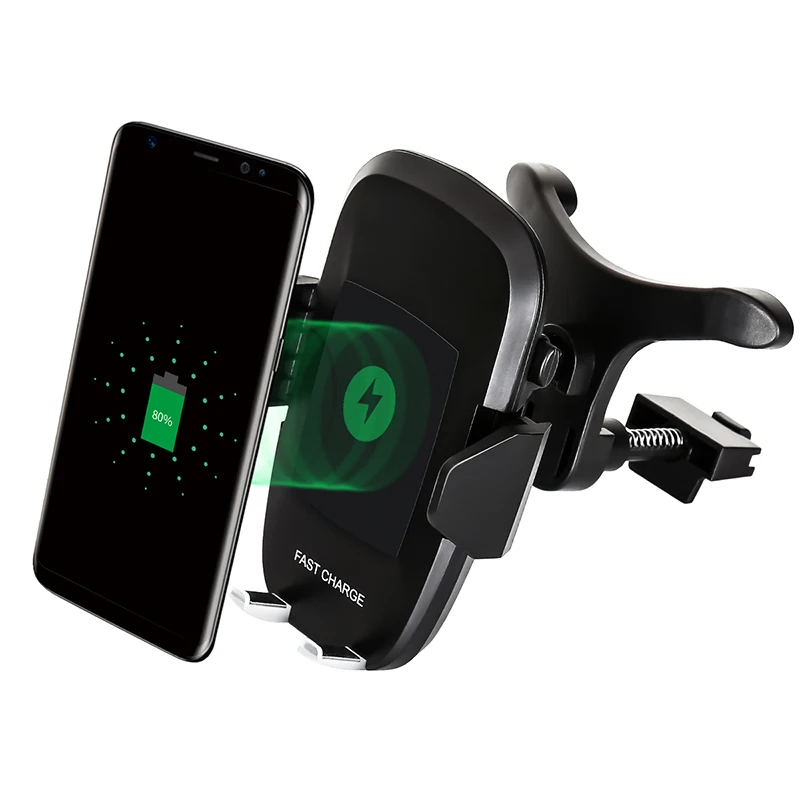 

Fast Qi Wireless Charger Air Vent Car Phone Holder Wireless Car Charging For iPhone 11 Pro Max X 8 Samsung Note 10 8 S10 S9 S8