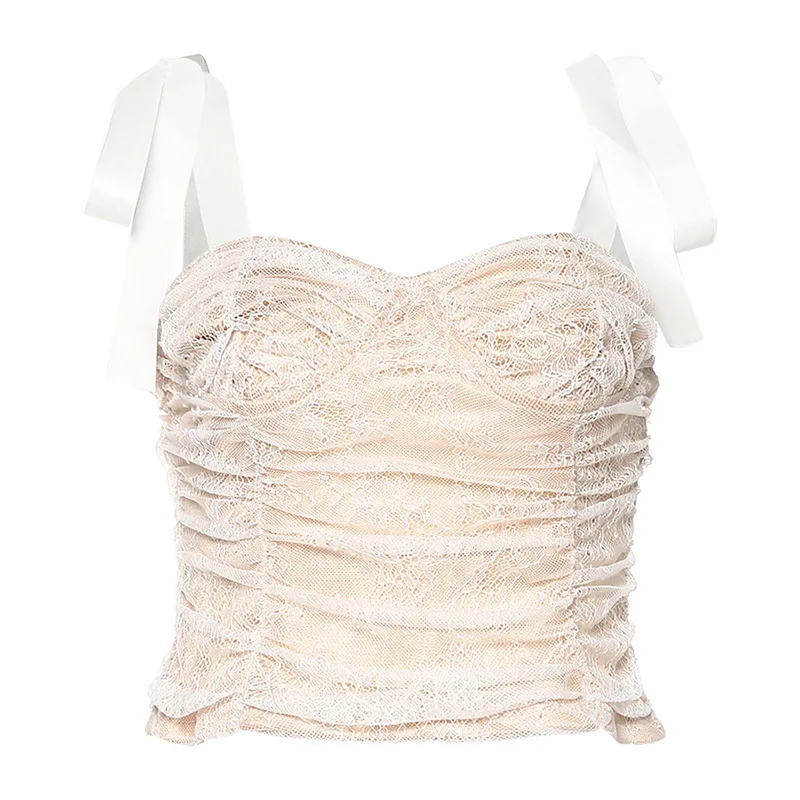 

Fannic Women 's 2020 Horizontal Neck Strap Strap Mesh Stitching Backless Slim Fit Camisole