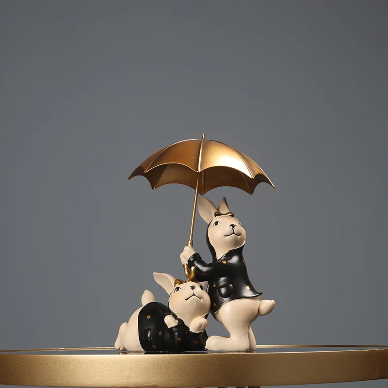 

Nordic modern light luxury cute rabbit decoration porch TV cabinet desk ornaments wedding gift