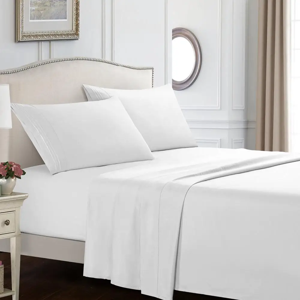 Комплект домашнего постельного белья с вышивкой 4 шт. Королевский скандинавский