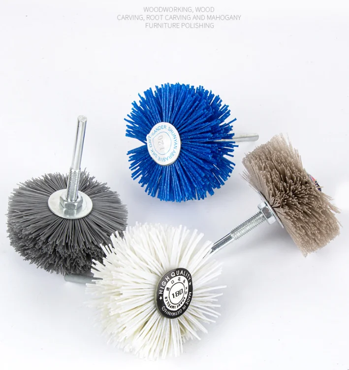 1 шт. абразивная нейлоновая колесная щетка для удаления заусенцев алюминиевая