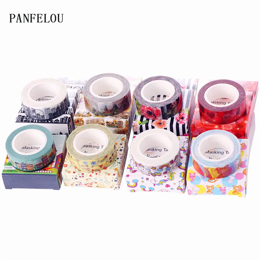 10 м * 15 мм Цветы Наклейки с картинками птиц лента для маскировки качество Хорошая