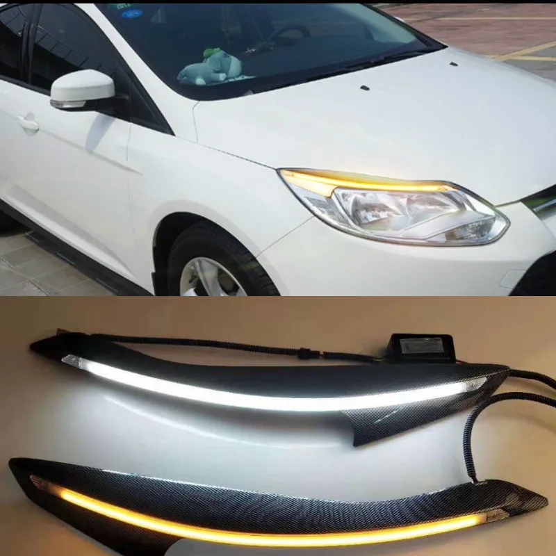 Светильник для головы автомобиля украшение бровей сигнал поворота DRL