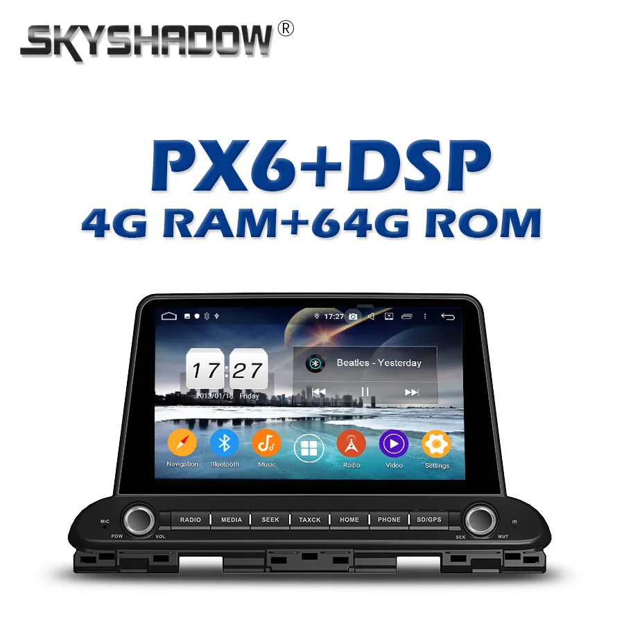 PX6 DSP ips Android 9,0 4 Гб+ 64 ГБ Автомобильный DVD мультимедийный плеер Bluetooth 4,2 Wifi gps карта RDS радио для kia CERATO FORTE