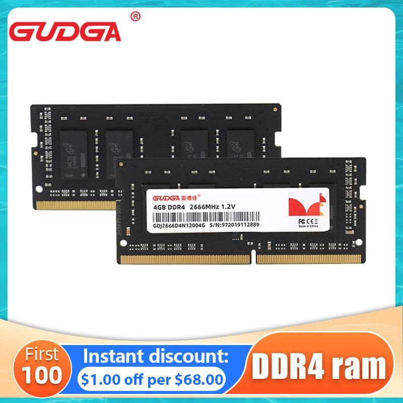 Оперативная память GUDGA ddr4 8 Гб оперативная Память 4 ГБ 16 2666 МГц 1 2 в DDR ОЗУ для